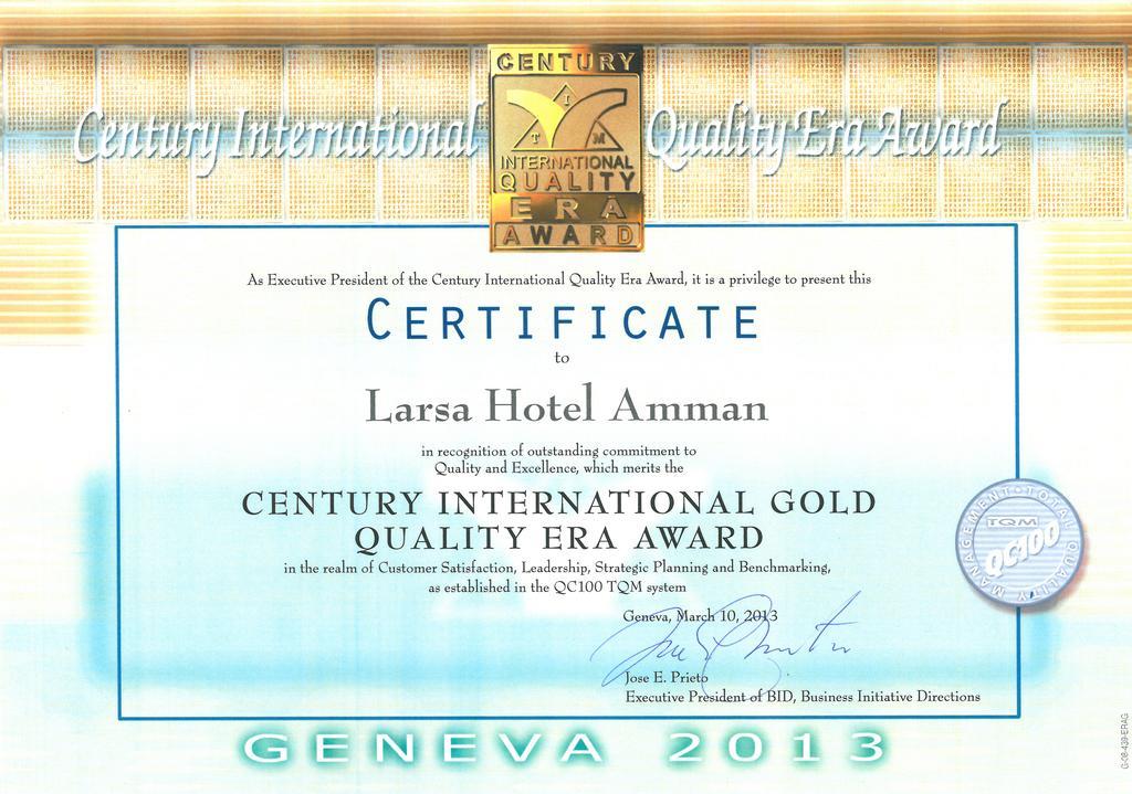 Larsa Hotel Amman Exterior photo